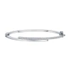 Josephs Jewelers Bracelets>Sterling Silver Cubic Zirconia Bypass Bangle Bracelet