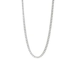 Josephs Jewelers Necklaces And Pendants>Sterling Silver Cubic Zirconia Tennis Necklace