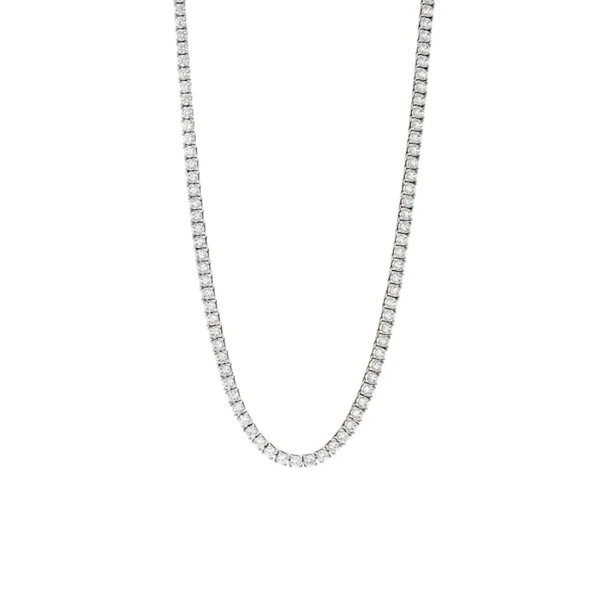 Josephs Jewelers Necklaces And Pendants>Sterling Silver Cubic Zirconia Tennis Necklace