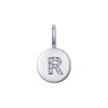 Josephs Jewelers Necklaces And Pendants>Sterling Silver Cubic Zirconia “R” Charm