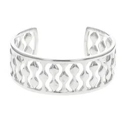 Josephs Jewelers Bracelets>Sterling Silver Cut-Out Design Cuff Bracelet