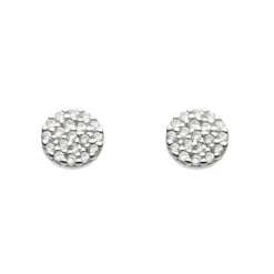 Josephs Jewelers Earrings>Sterling Silver Dew Disc Cubic Zirconia Earrings
