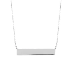 Josephs Jewelers Necklaces And Pendants>Sterling Silver Engravable Bar Necklace