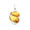Josephs Jewelers Necklaces And Pendants>Sterling Silver Freeform Amber Pendant