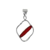 Josephs Jewelers Necklaces And Pendants>Sterling Silver Freeform Dyed Coral Pendant