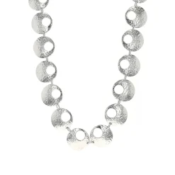 Josephs Jewelers Necklaces And Pendants>Sterling Silver Hammered Domed Necklace
