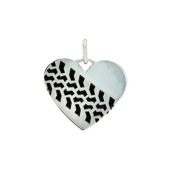 Josephs Jewelers Necklaces And Pendants>Sterling Silver Heart Tread Pendant