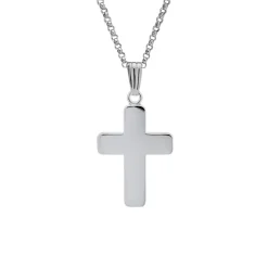 Josephs Jewelers Necklaces And Pendants>Sterling Silver High Polished Cross Pendant