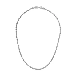Josephs Jewelers Necklaces And Pendants>Sterling Silver 20-Inch Barrel Crystal Chain
