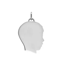 Josephs Jewelers Bracelets>Sterling Silver Large Boy Head Charm