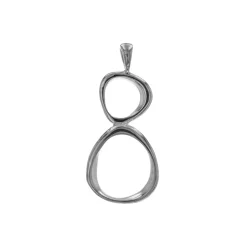 Josephs Jewelers Necklaces And Pendants>Sterling Silver Large Cascade Circle Pendant