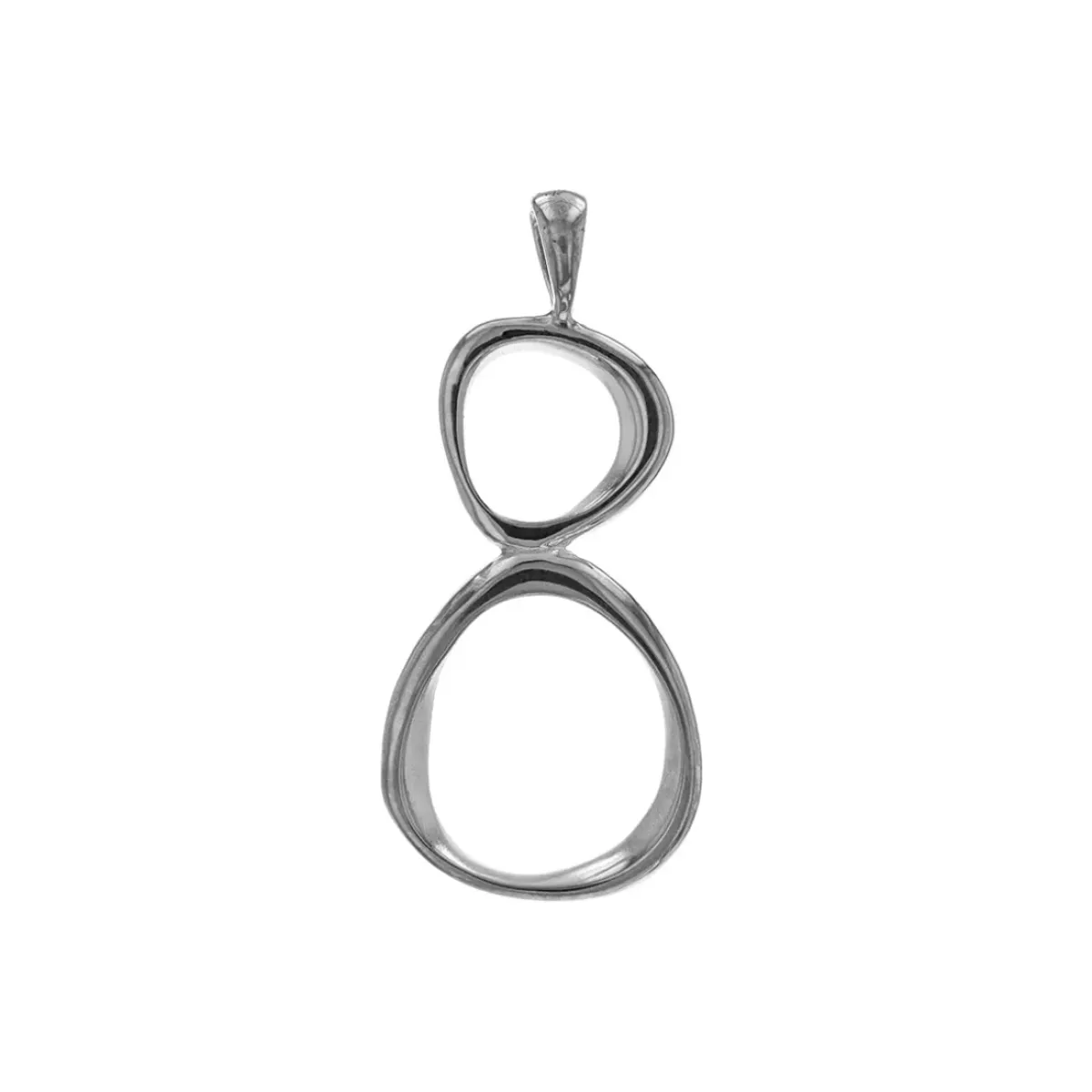 Josephs Jewelers Necklaces And Pendants>Sterling Silver Large Cascade Circle Pendant