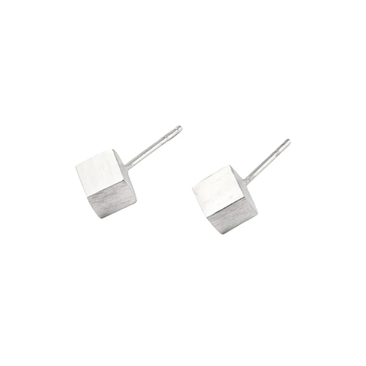 Josephs Jewelers Earrings>Sterling Silver Large Cube Stud Earrings