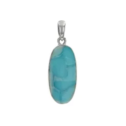 Josephs Jewelers Necklaces And Pendants>Sterling Silver Larimar Pendant