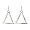 Josephs Jewelers Earrings>Sterling Silver Open Triangle Drop Earrings