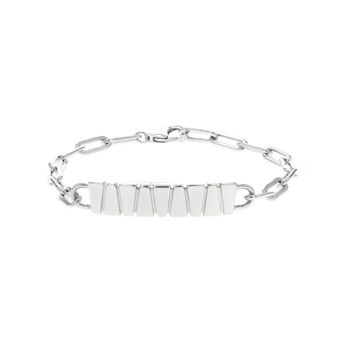 Josephs Jewelers Bracelets>Sterling Silver Paperclip Bar Bracelet