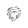 Josephs Jewelers Rings>Sterling Silver 4-Row Wavy Fashion Ring