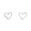 Josephs Jewelers Earrings>Sterling Silver Small Open Heart Earrings