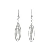 Josephs Jewelers Earrings>Sterling Silver Small Oval Orbit Earrings