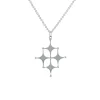 Josephs Jewelers Necklaces And Pendants>Sterling Silver Small Satellite Pendant with Chain