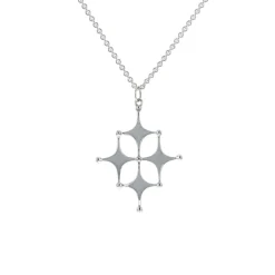 Josephs Jewelers Necklaces And Pendants>Sterling Silver Small Satellite Pendant with Chain