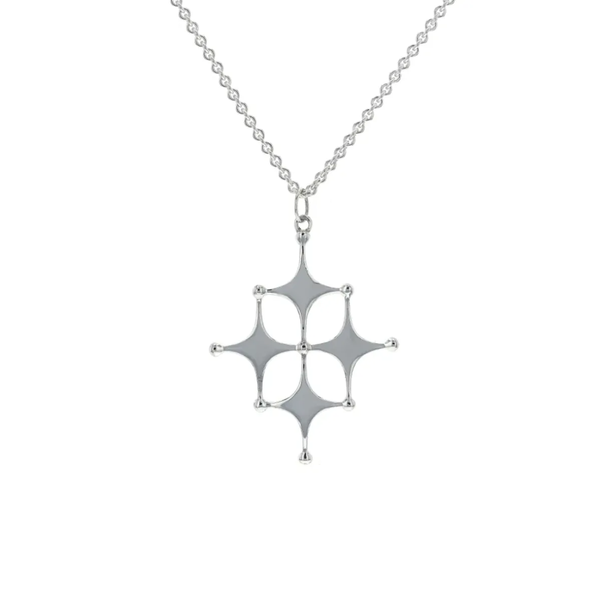 Josephs Jewelers Necklaces And Pendants>Sterling Silver Small Satellite Pendant with Chain
