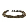 Josephs Jewelers Bracelets>Sterling Silver 5-Strand Pyrite Bracelet