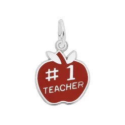 Josephs Jewelers Necklaces And Pendants>Sterling Silver Teacher Charm