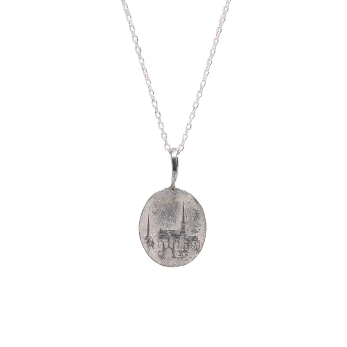 Josephs Jewelers Necklaces And Pendants>Sterling Silver “The Church” Pendant with Chain