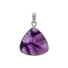 Josephs Jewelers Necklaces And Pendants>Sterling Silver Triangular Star Amethyst Pendant