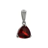 Josephs Jewelers Necklaces And Pendants>Sterling Silver Trilliant Garnet Pendant