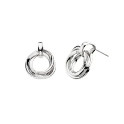 Josephs Jewelers Earrings>Sterling Silver Trilogy Circle Earrings