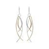Josephs Jewelers Earrings>Sterling Silver Two-Tone Overlapping Fish Dangle Earrings
