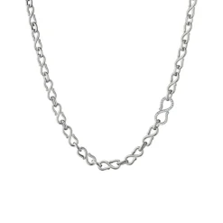 Josephs Jewelers Necklaces And Pendants>Sterling Silver White Sapphire Infinity Necklace