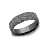 Josephs Jewelers Wedding Bands For Men>Tantalum Herringbone Wedding Band
