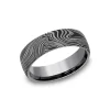 Josephs Jewelers Wedding Bands For Men>Tantalum Marble Wedding Band