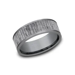 Josephs Jewelers Wedding Bands For Men>Tantalum Wood Split Wedding Band