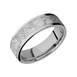 Josephs Jewelers Wedding Bands For Men>Titanium and Meteorite 7mm wedding band