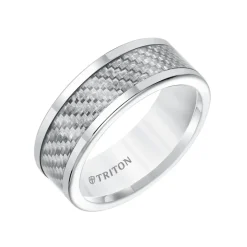 Josephs Jewelers Wedding Bands For Men>Tungsten Carbon Fiber Wedding Band