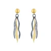 Josephs Jewelers Earrings>Two-Tone Diamond Keller Dangle Earrings