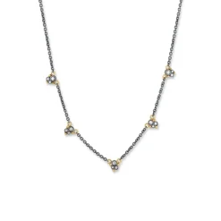 Josephs Jewelers Necklaces And Pendants>Two-Tone Dylan Diamond Station Necklace
