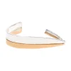 Josephs Jewelers Bracelets>Two-Tone Hammered Cuff Bracelet