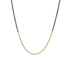 Josephs Jewelers Necklaces And Pendants>Two-Tone 18-Inch Rolo Chain