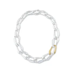 Josephs Jewelers Necklaces And Pendants>Two-Tone Sway Link Necklace