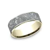 Josephs Jewelers Wedding Bands For Men>Two-Tone “Wild” Wedding Band