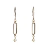 Josephs Jewelers Earrings>Two-Tone “Zoe” Dangle Earrings with Freshwater Pearls
