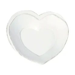 Josephs Jewelers Serveware>Vietri – Lastra White Heart Dish