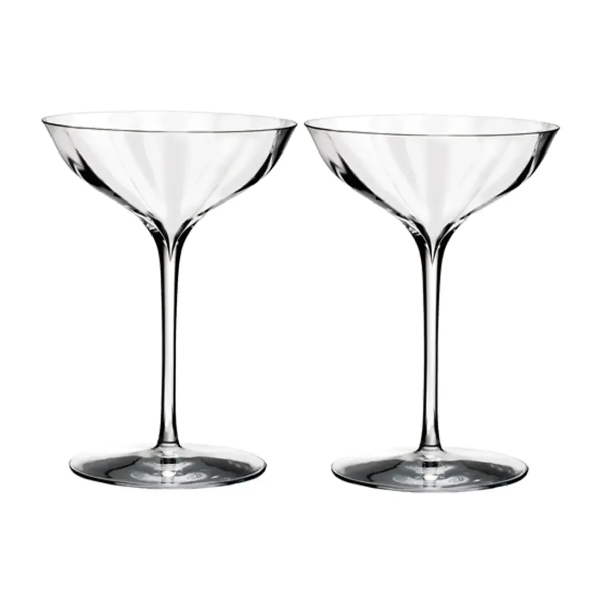 Josephs Jewelers Serveware>Waterford – Elegance Optic Belle Coupe Pair