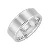 Josephs Jewelers Wedding Bands For Men>White Tungsten Polished Edge Wedding Band