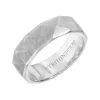 Josephs Jewelers Wedding Bands For Men>White Tungsten Pyramid Pattern Wedding Band